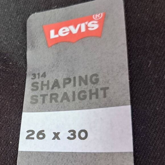 Levi's 314 Shaping Straight Women's Jeans size 26x30 NWT Soft Black Wash - Picture 8 of 11